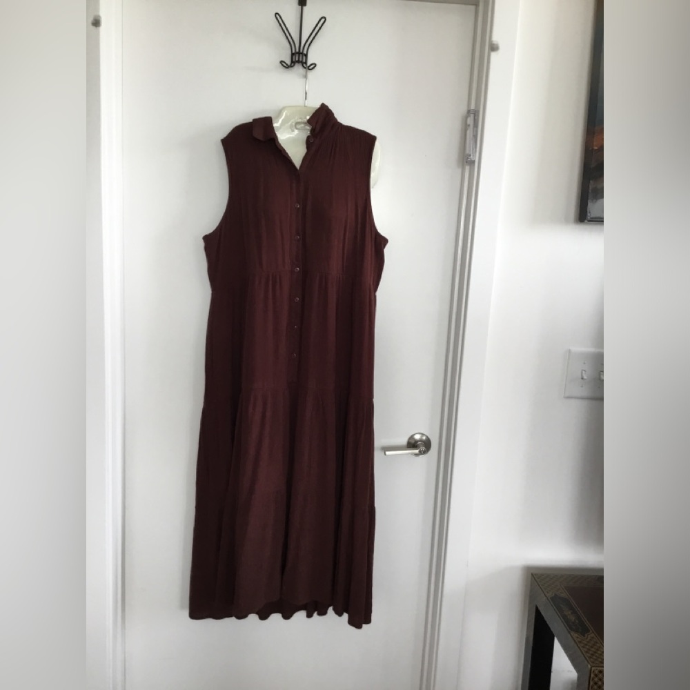 Collection B Red Pleated Midi Sundress